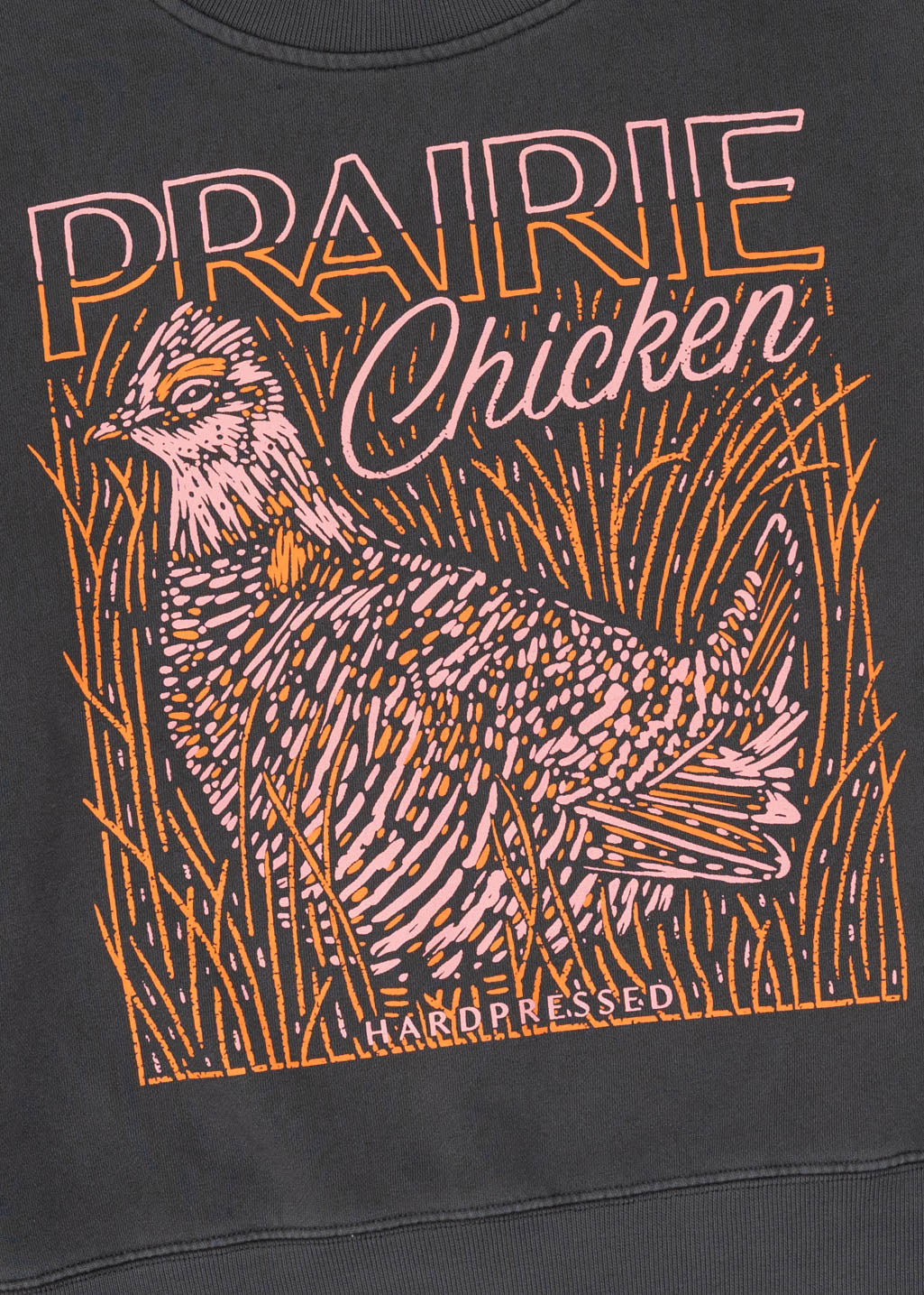 Prairie Chicken Crewneck | Vintage Black | Ladies - Hardpressed Print Studio Inc.