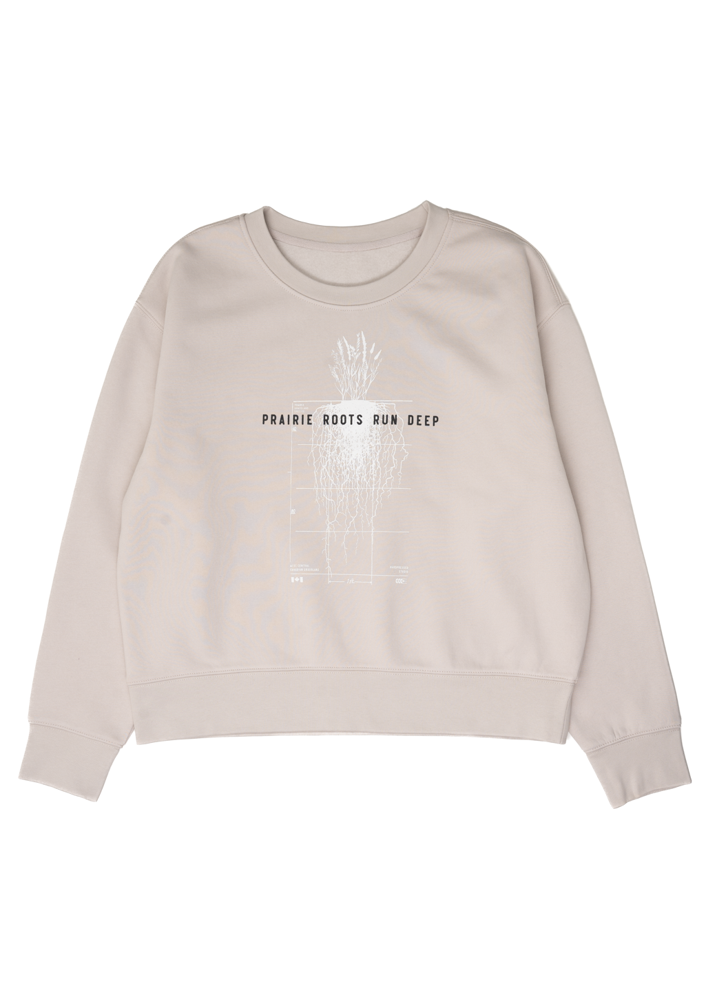 Prairie Roots Crewneck | White Sand | Ladies