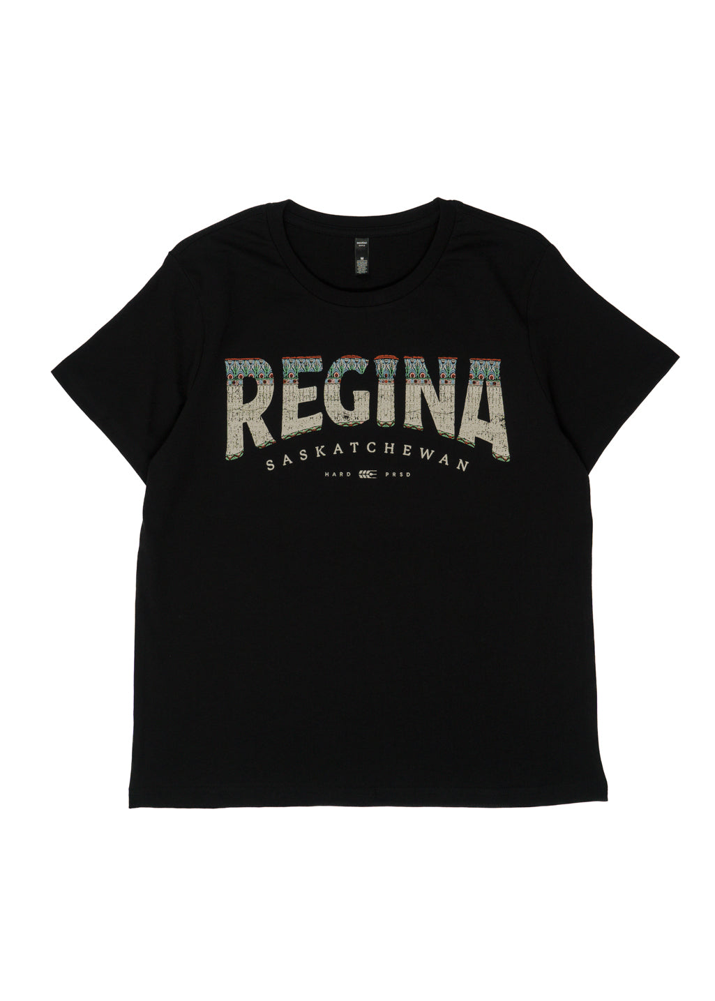 Regina Bridge Tee | Black | Unisex and Ladies - Hardpressed Print Studio Inc.