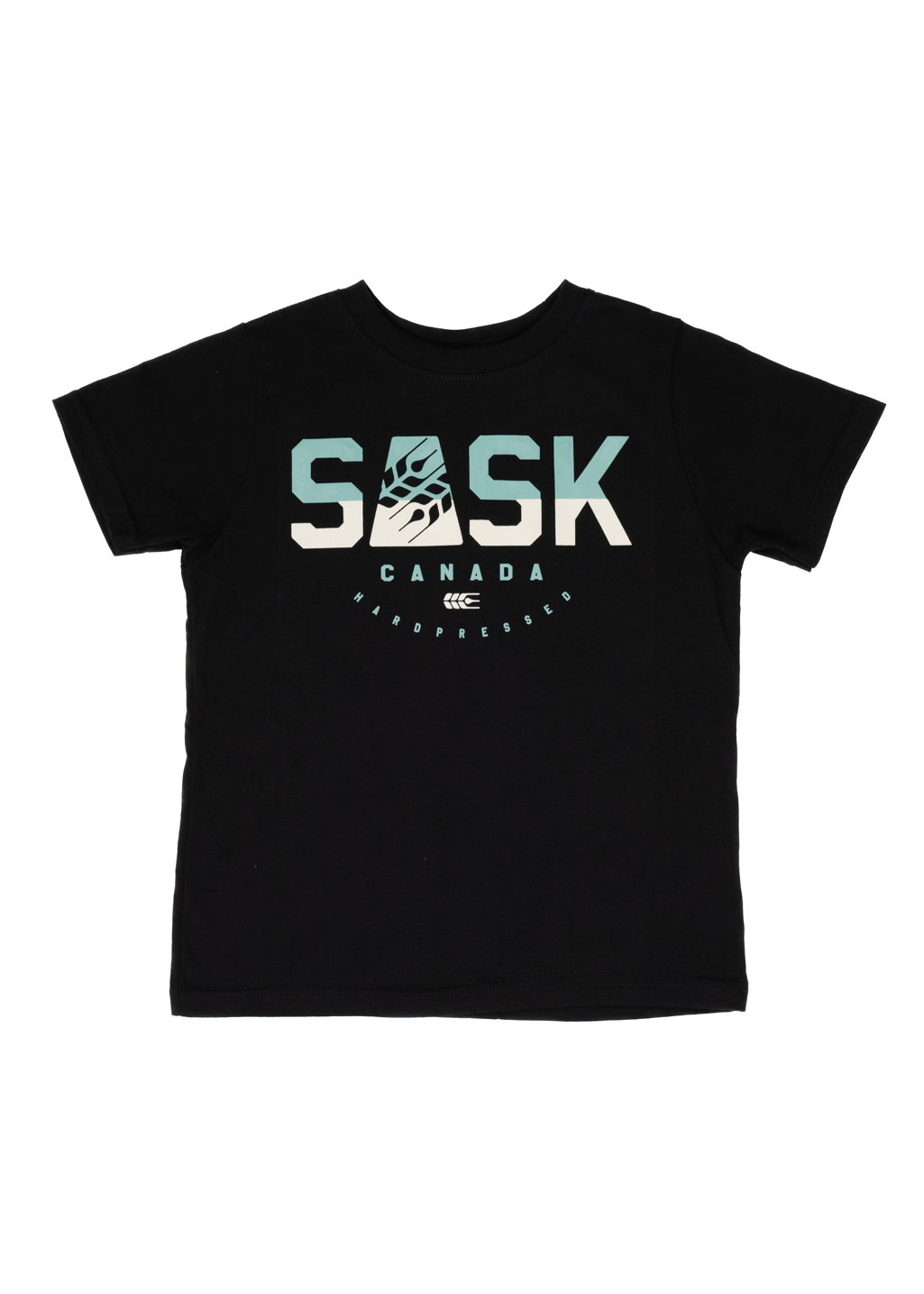 SASK Icon Two Tone Tee | Black | Kids - Hardpressed Print Studio Inc.