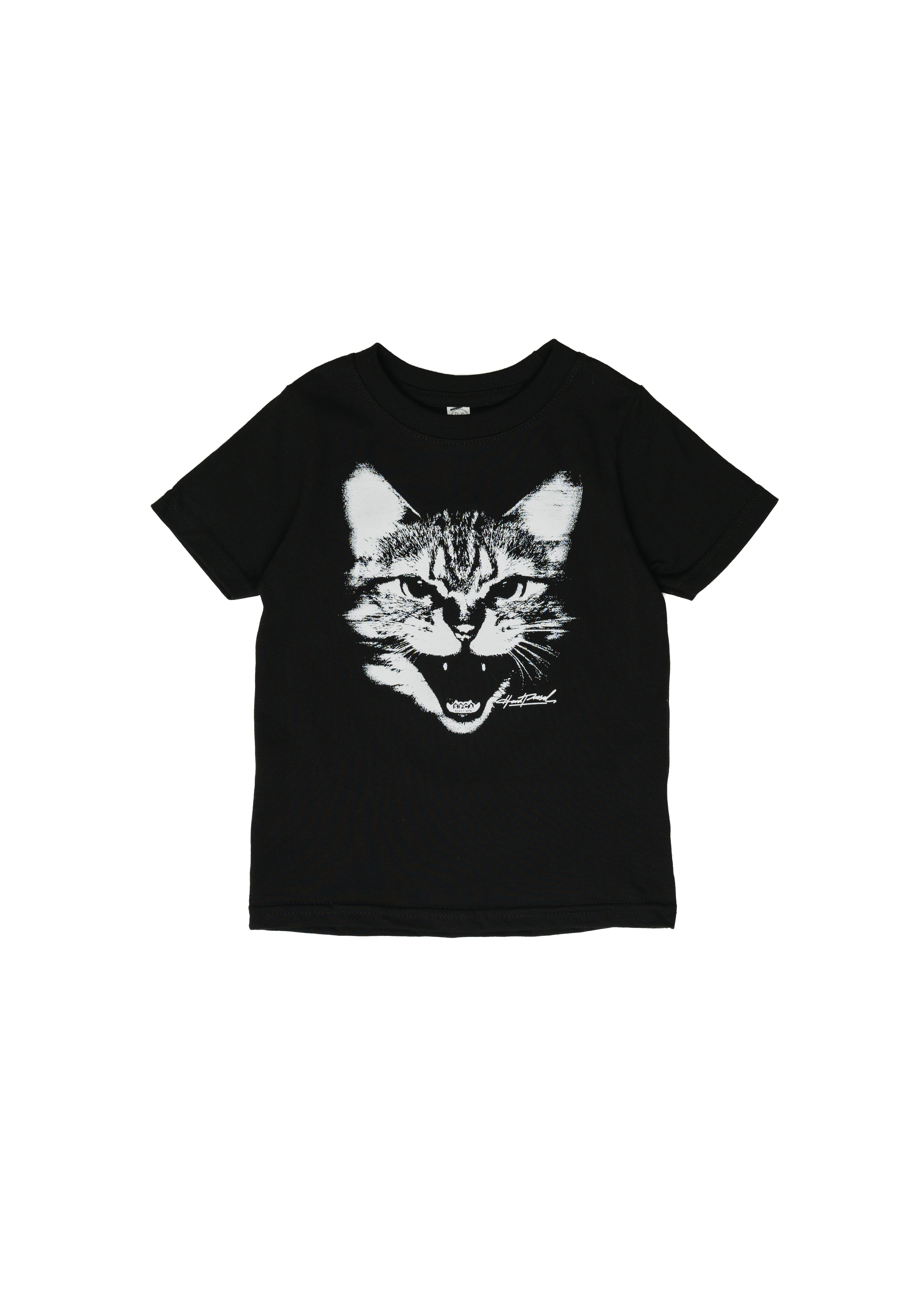 SPCA Cat Tee Black Kids Hardpressed Print Studio
