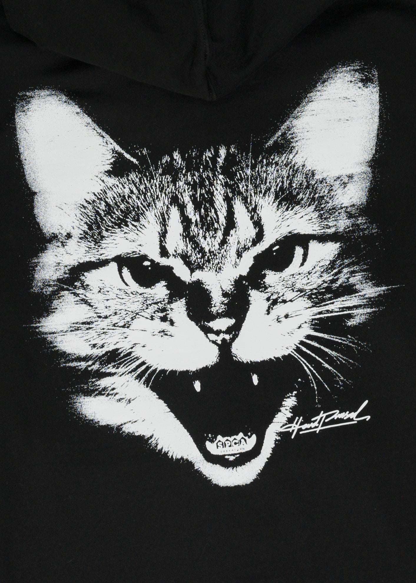 SPCA Cat Zip Sweater | Black | Unisex - Hardpressed Print Studio Inc.