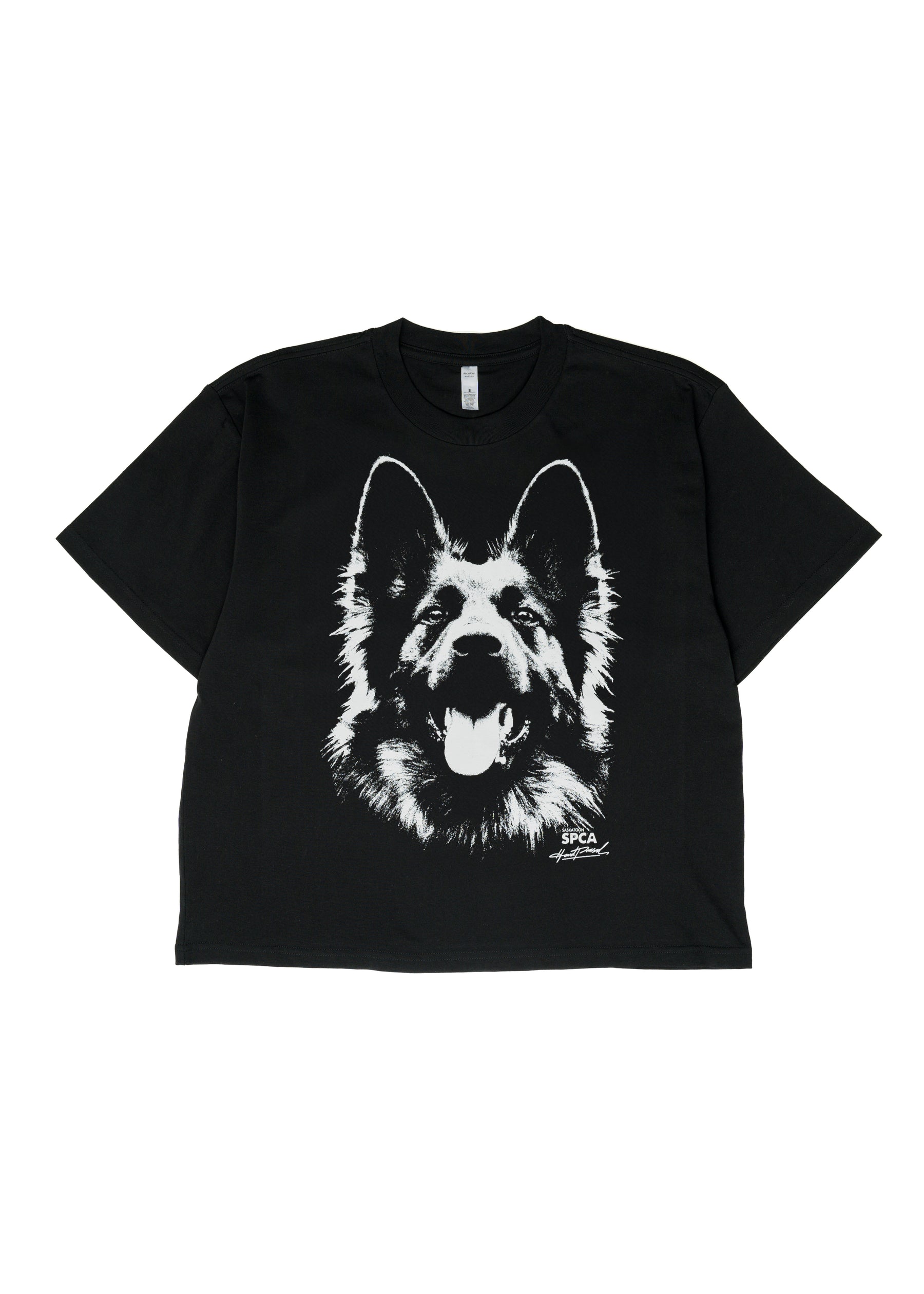 SPCA Doggo Boxy Tee | Black | Ladies - Hardpressed Print Studio Inc.