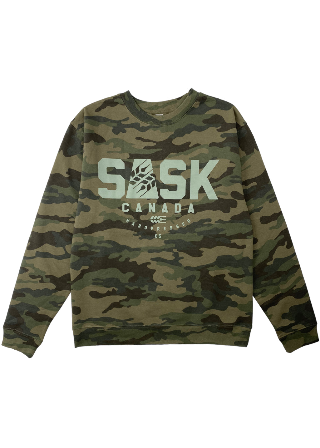 SASK Icon Crewneck v2 | Forest Camo | Unisex - Hardpressed Print Studio Inc.