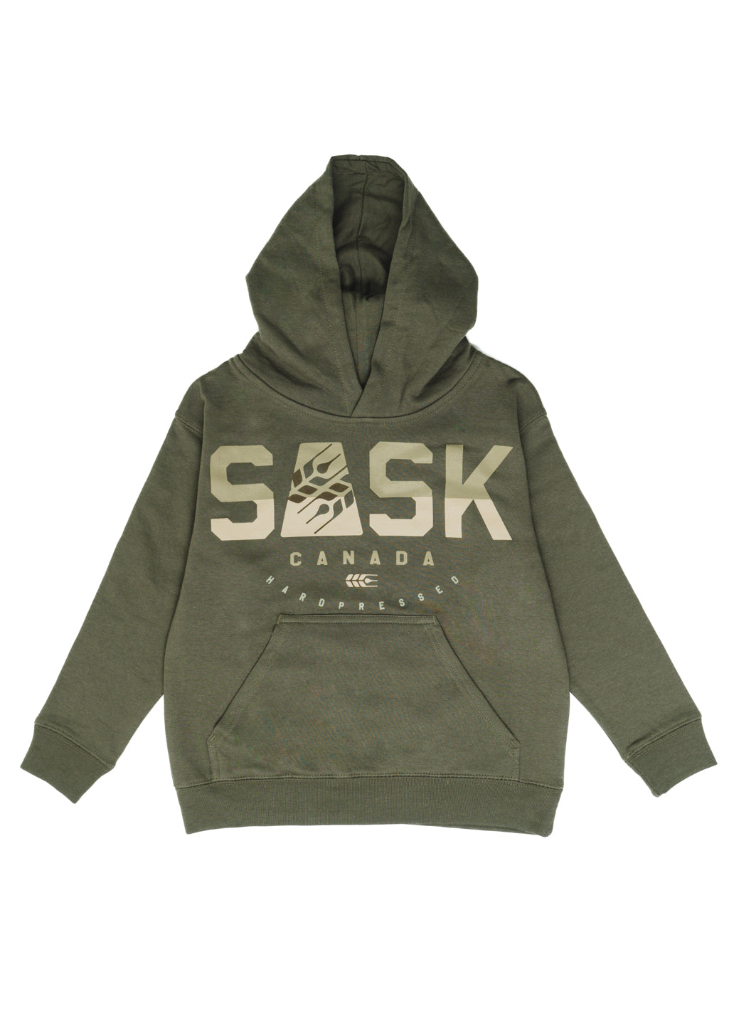 SASK Icon Two Tone Sweater | Foliage | Kids - Hardpressed Print Studio Inc.