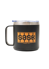 Sask Travel Mug | Black/Orange