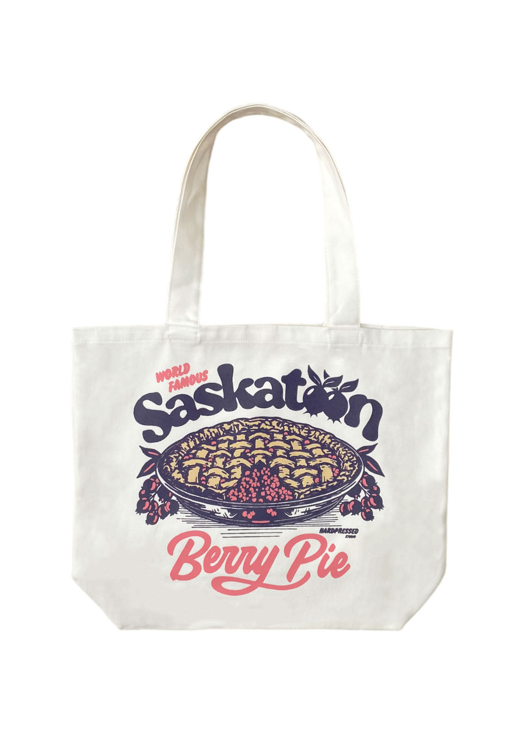 Saskatoon Berry Pie Tote | Cream - Hardpressed Print Studio Inc.