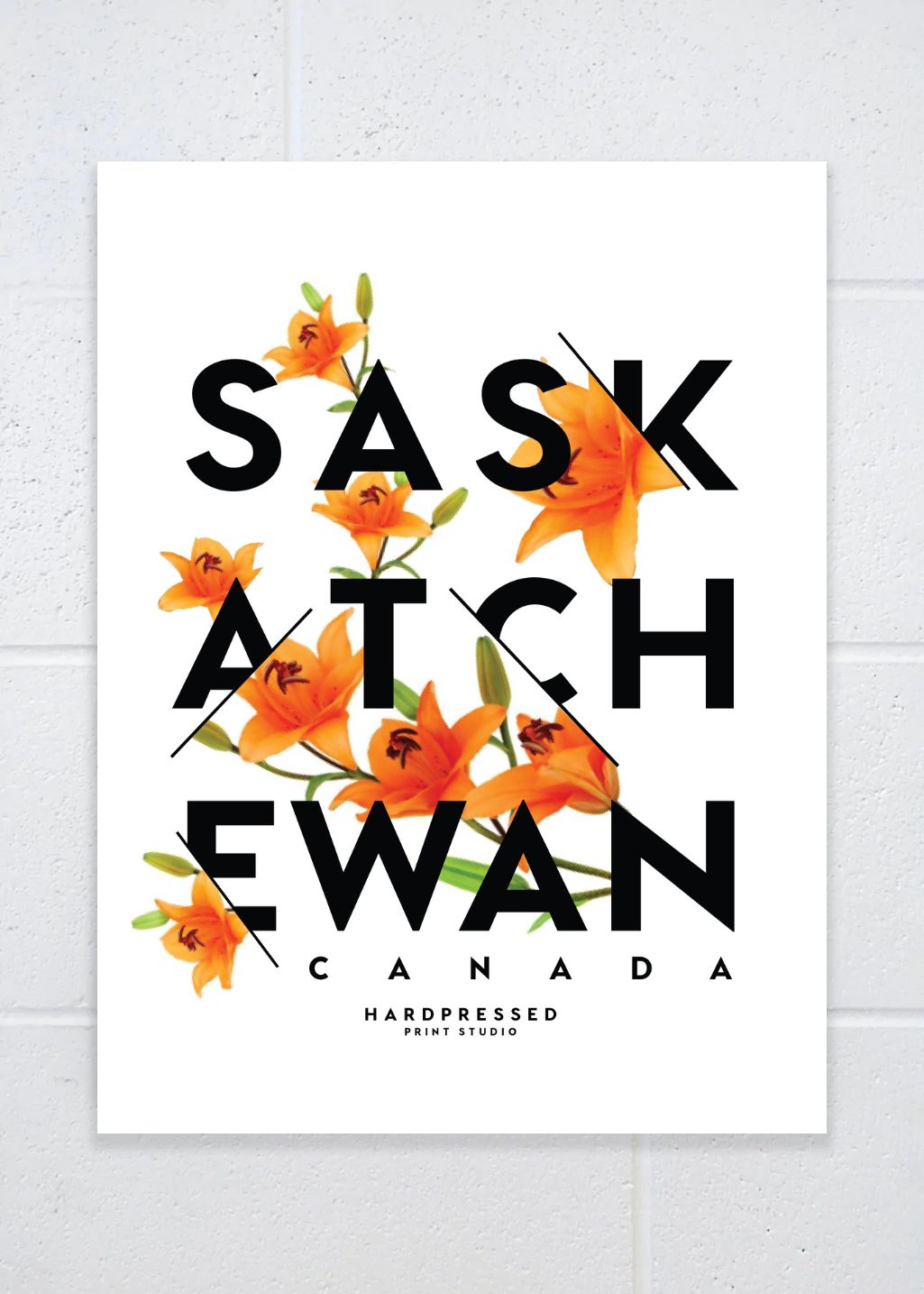 Slash Lily Poster Print | White