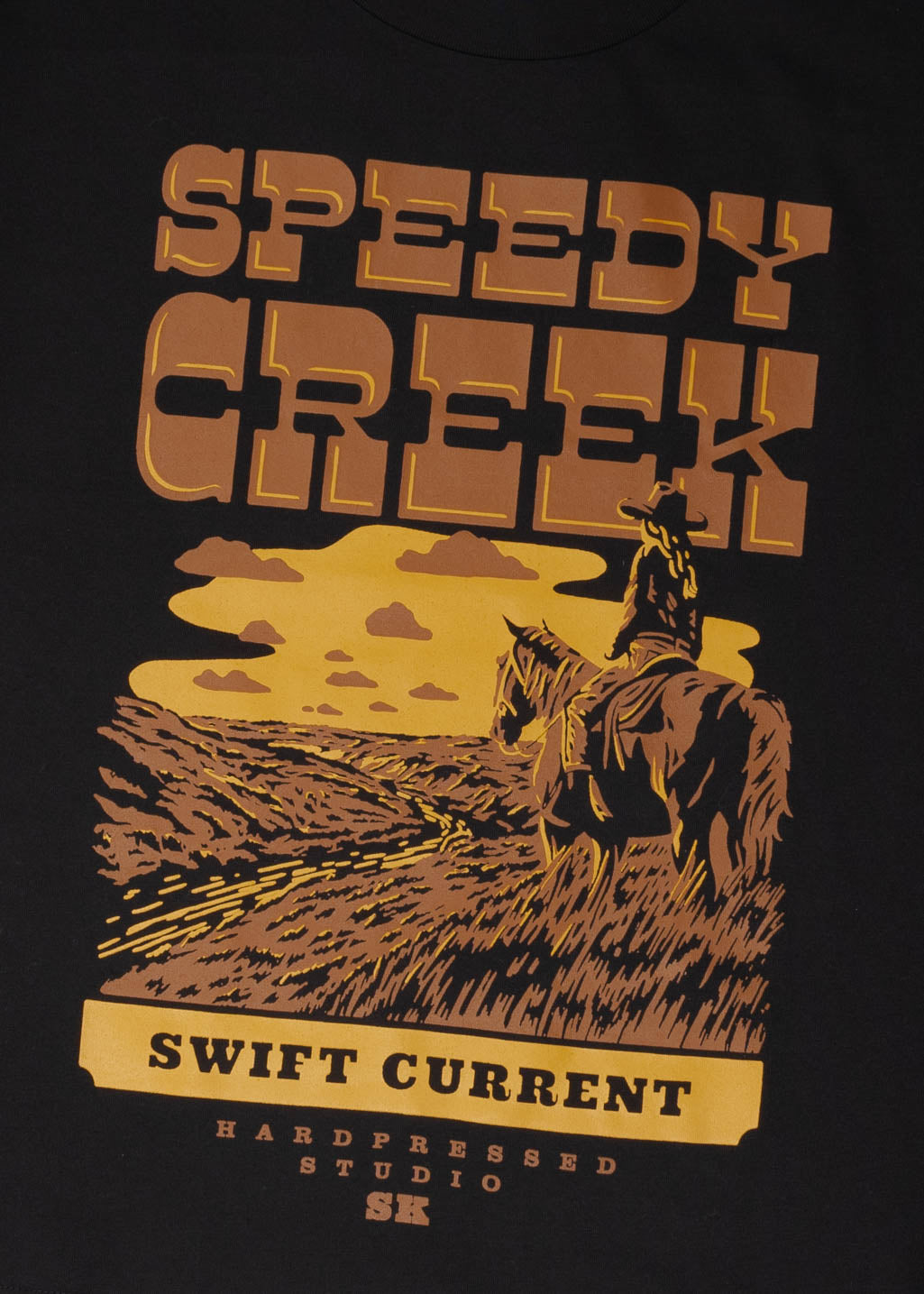 Speedy Creek Boxy Tee | Black | Ladies