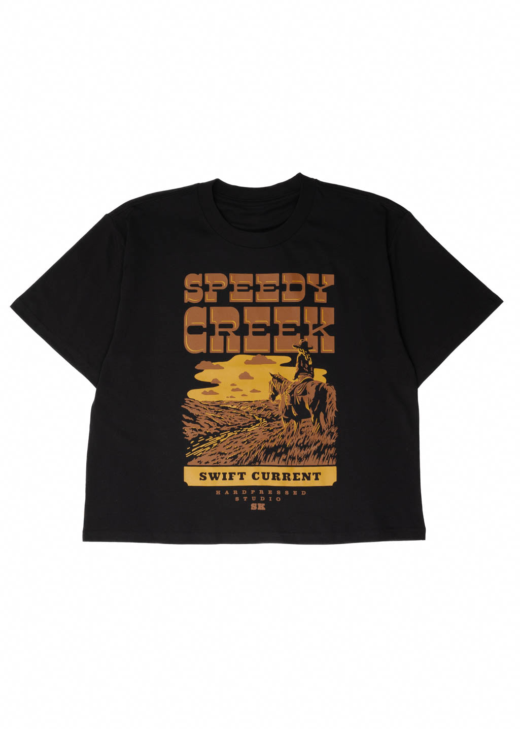 Speedy Creek Boxy Tee | Black | Ladies