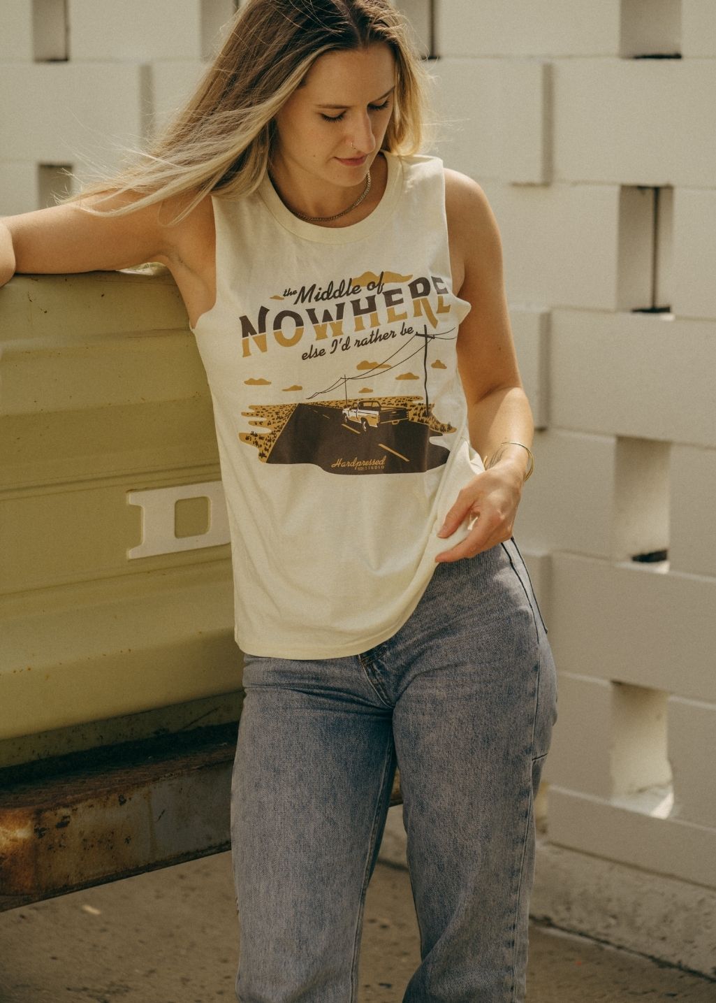 Middle of Nowhere Tank | Butter | Ladies - Hardpressed Print Studio Inc.