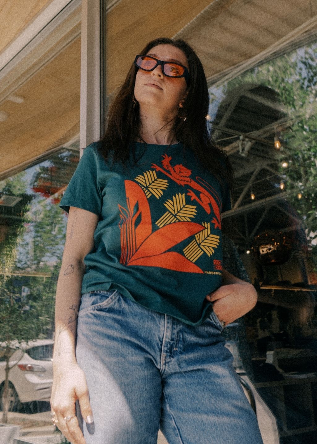 New Wave Crest Tee | Jade | Unisex and Ladies - Hardpressed Print Studio Inc.