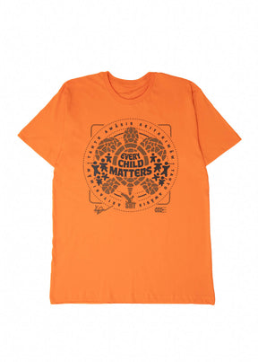 Tahto Awâsis Asitakimâw Tee with Karalyn Cameron | Orange | Unisex