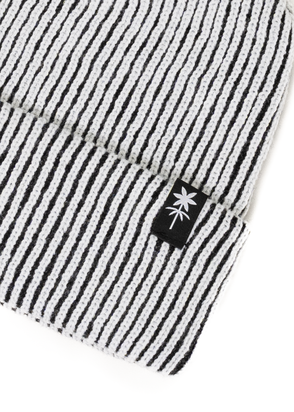 Two-tone Ribbed Lily Toque | Black/White | Adult