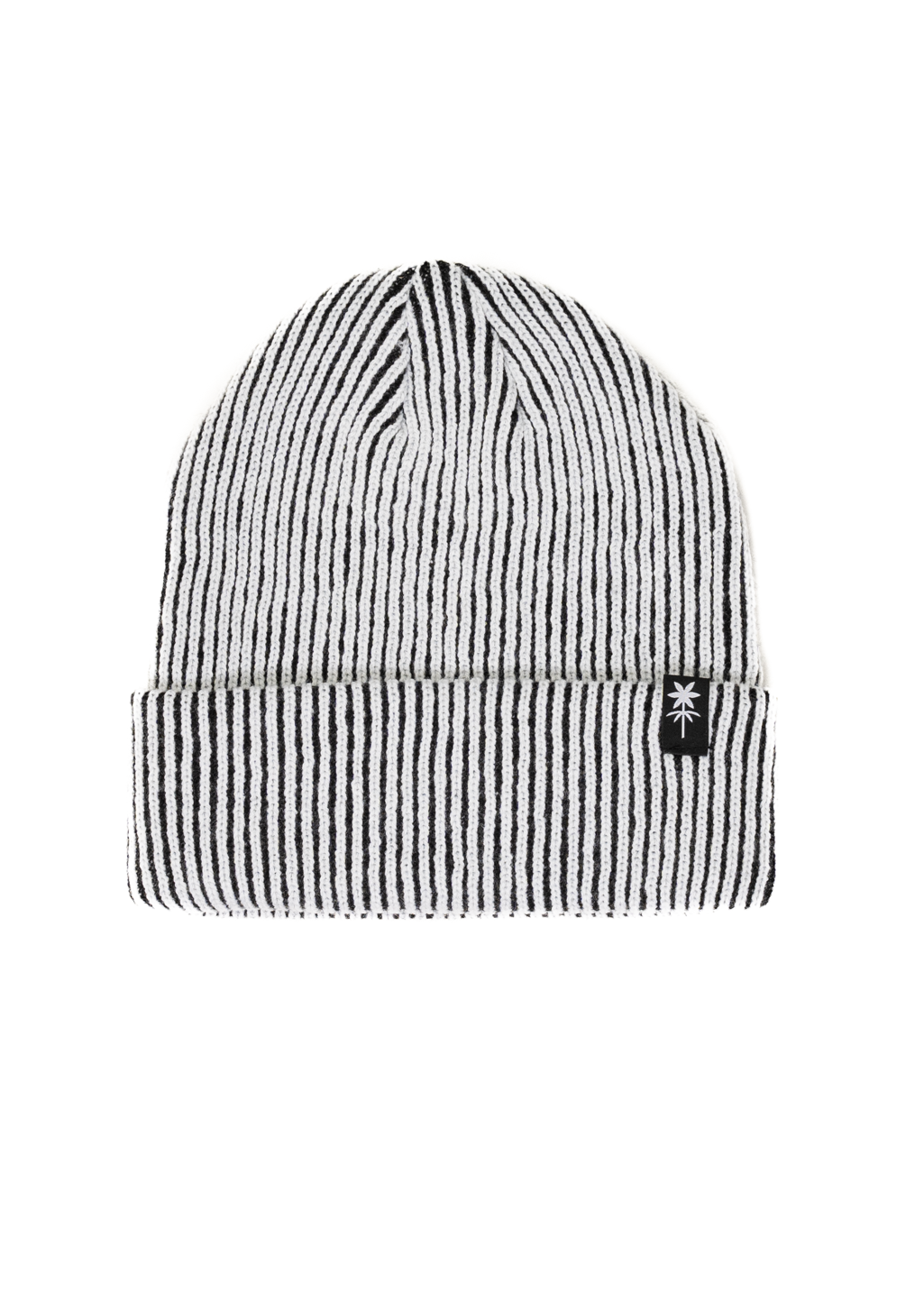 Two-tone Ribbed Lily Toque | Black/White | Adult