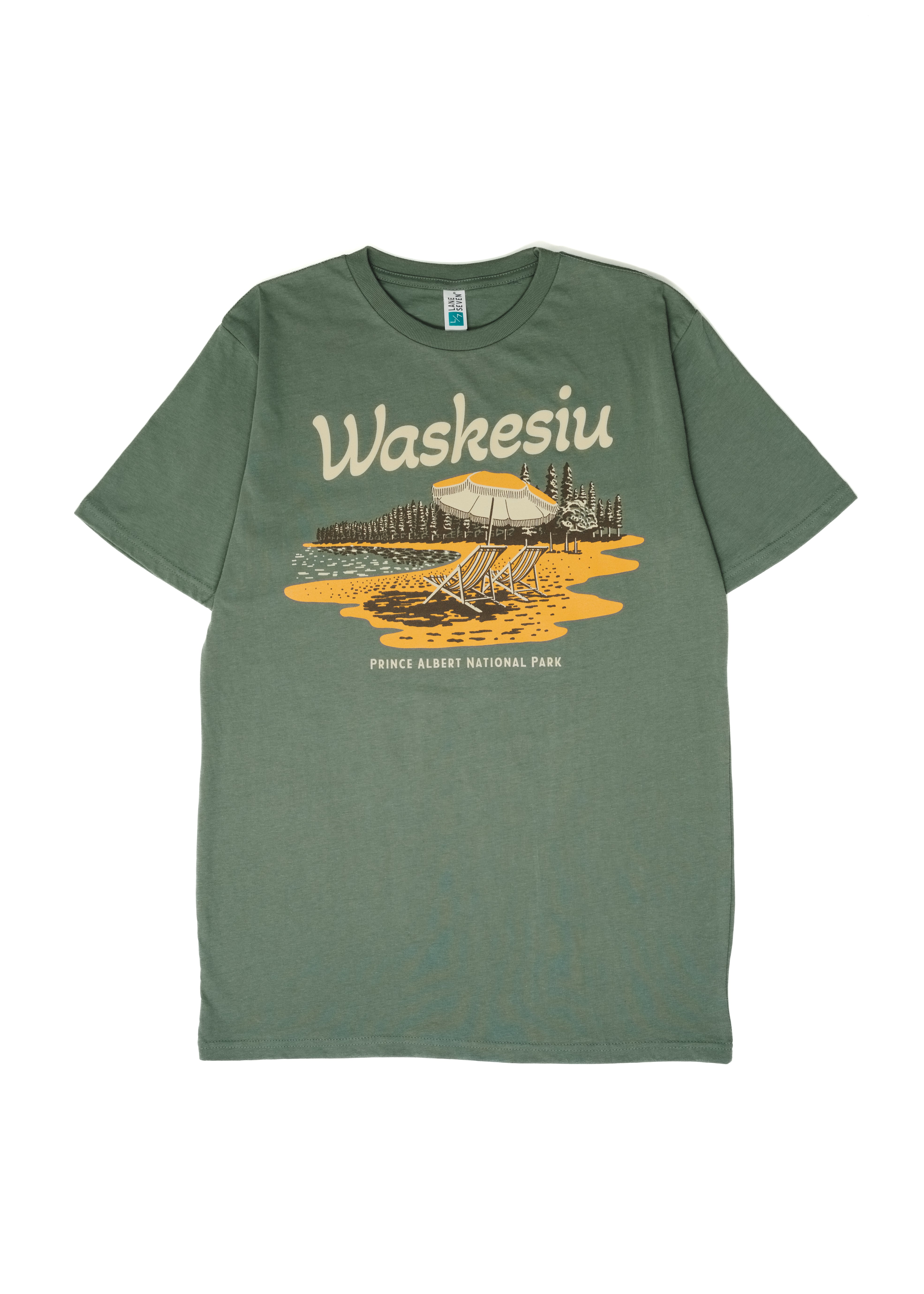 Waskesiu Tee | Sage | Unisex - Hardpressed Print Studio Inc.