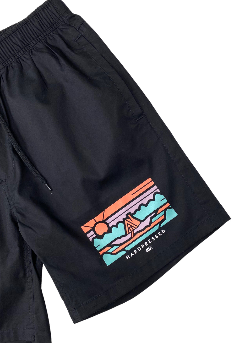 Woven Woodlands Shorts | Black | Unisex - Hardpressed Print Studio Inc.