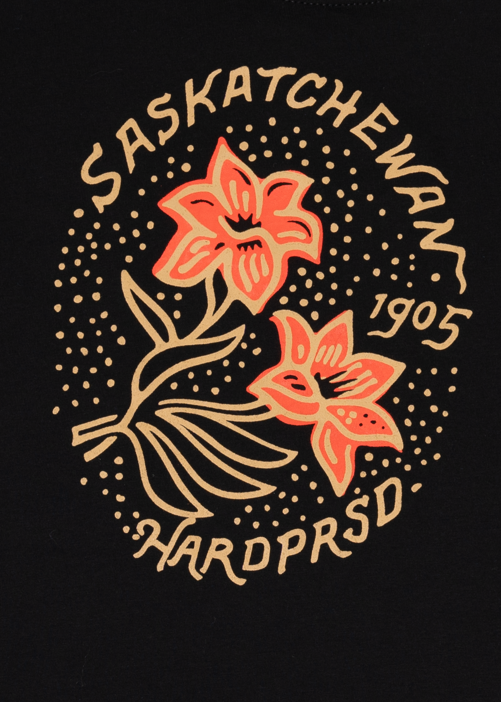 Gold Lily Tee | Black | Kids - Hardpressed Print Studio Inc.