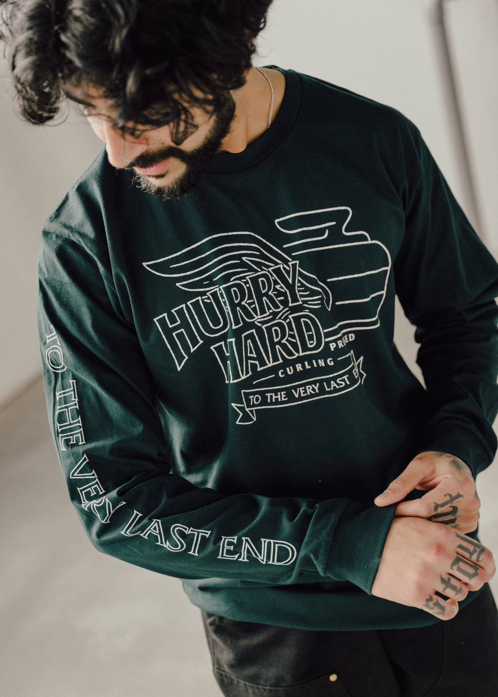 Hurry Hard v2 Long Sleeve | Boreal | Unisex - Hardpressed Print Studio Inc.