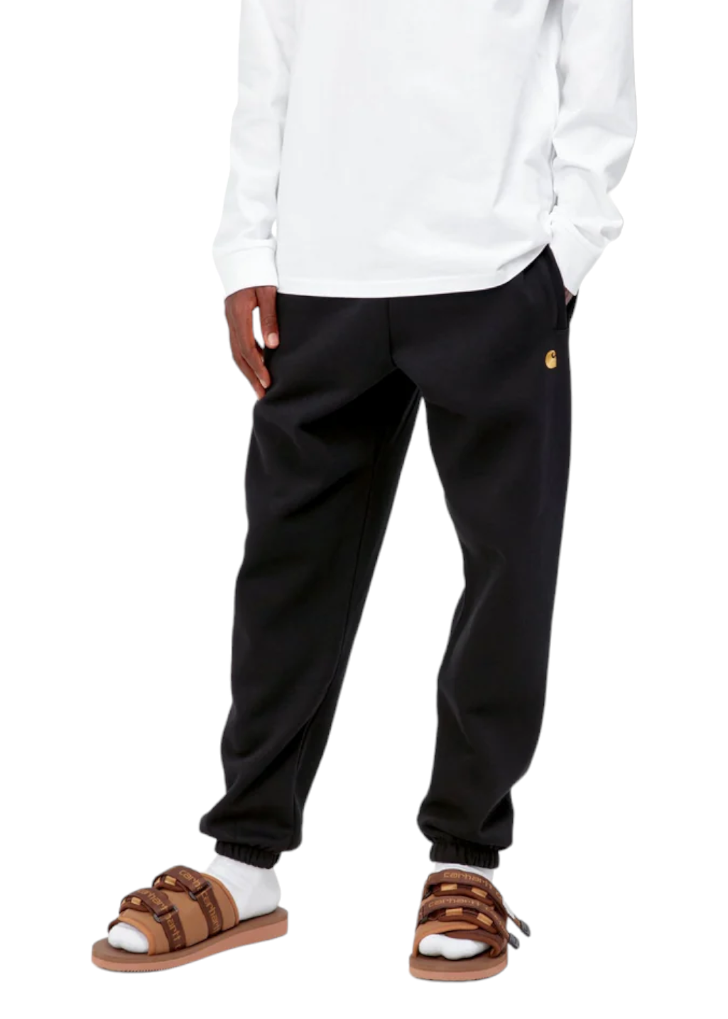 Carhartt WIP Chase Sweat Pant Black Gold