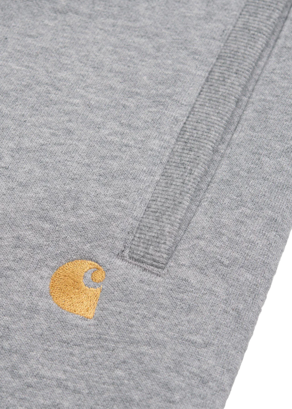 Carhartt WIP - Chase Sweat Short - Grey Heather/Gold - Hardpressed Print Studio Inc.