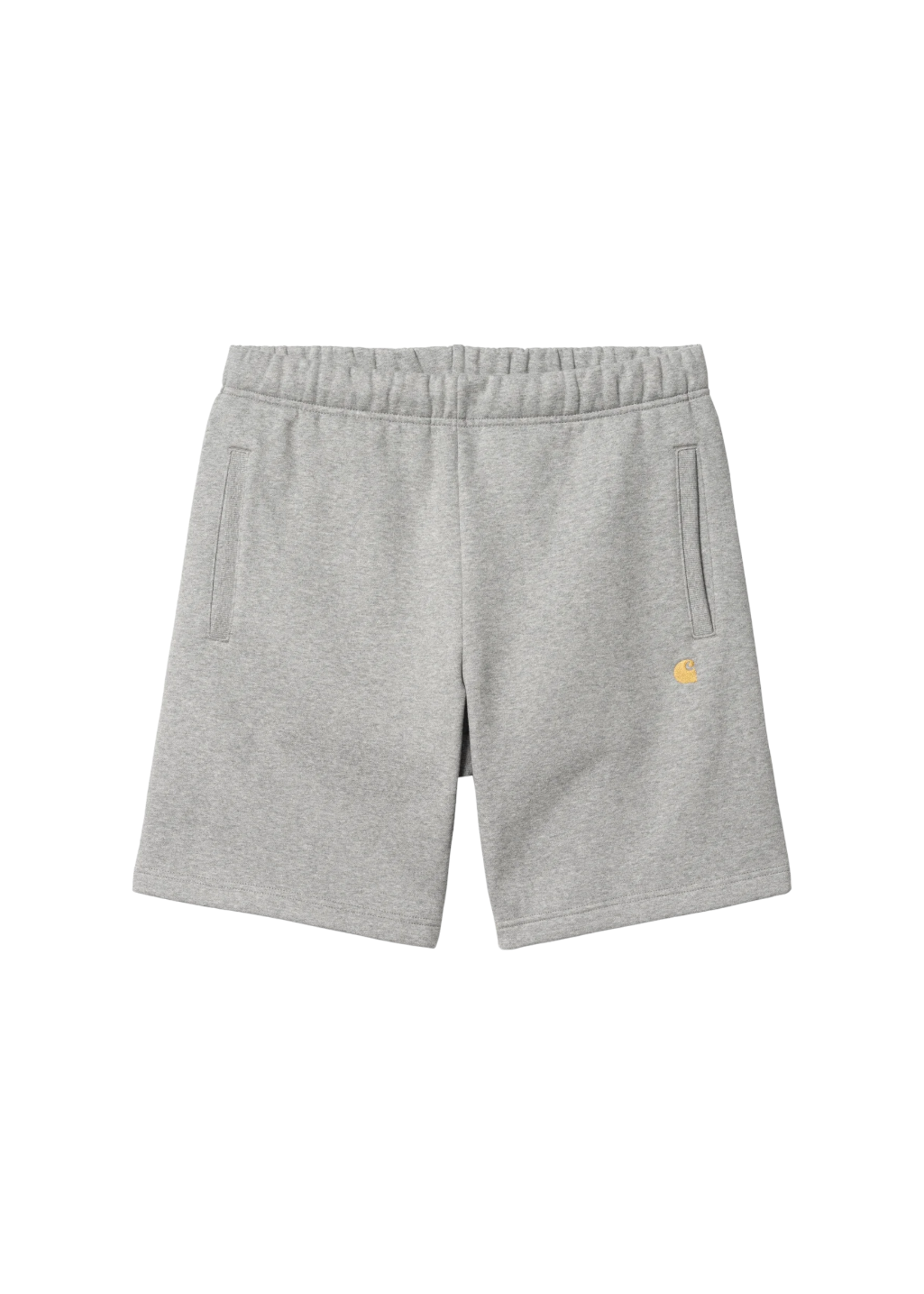 Carhartt WIP - Chase Sweat Short - Grey Heather/Gold - Hardpressed Print Studio Inc.