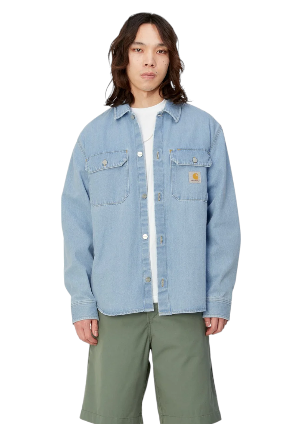 Carhartt WIP - Harvey Shirt Jacket - Blue Stone Bleached - Hardpressed Print Studio Inc.