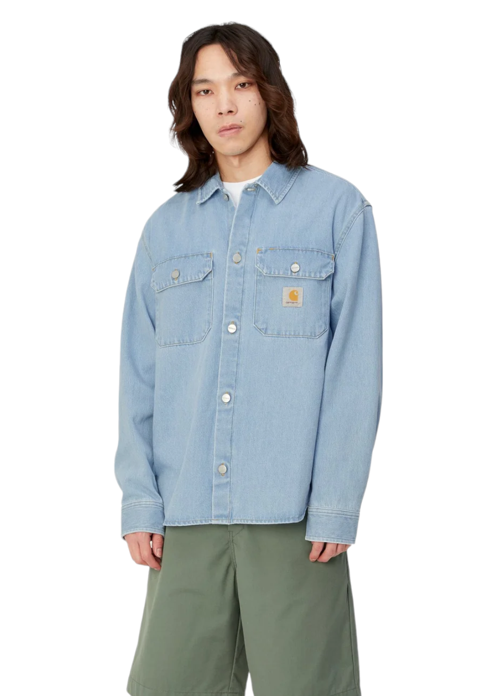 Carhartt WIP - Harvey Shirt Jacket - Blue Stone Bleached - Hardpressed Print Studio Inc.