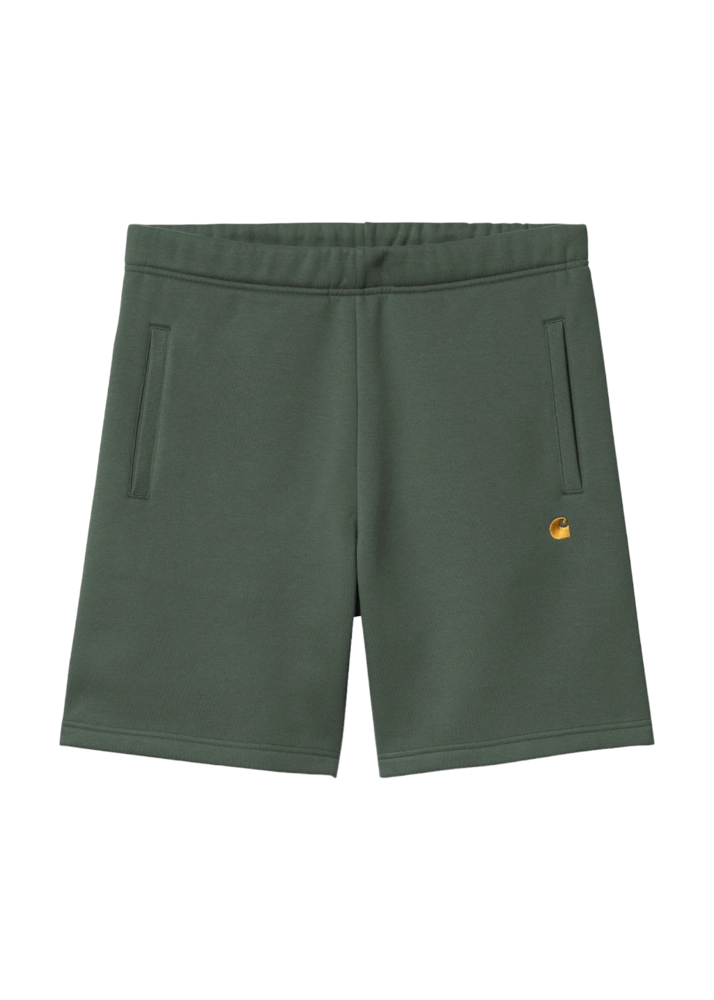 Carhartt WIP - Chase Sweat Short - Duck Green/Gold - Hardpressed Print Studio Inc.