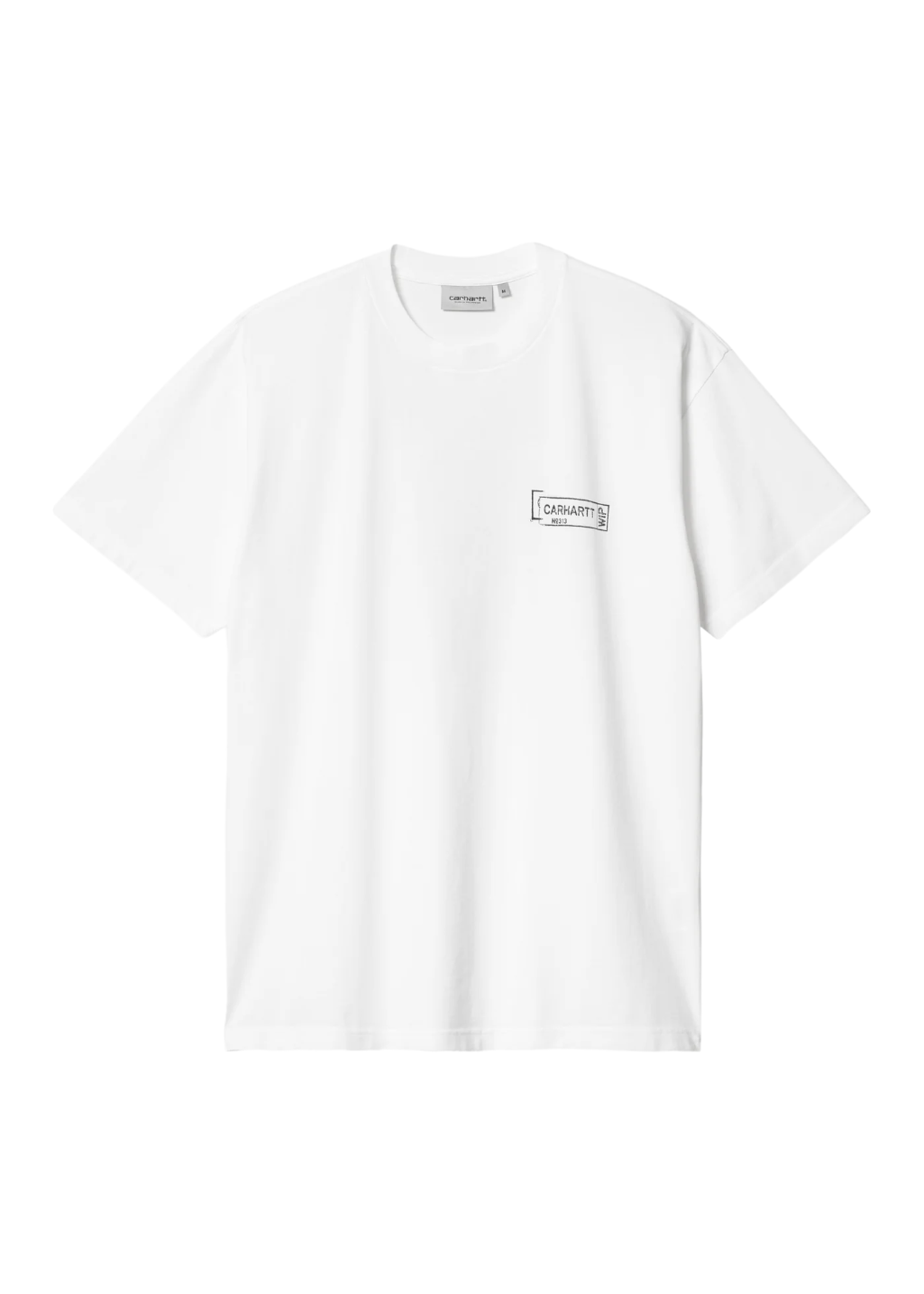 Carhartt WIP - S/S Stamp T-Shirt - White/Black Stone Washed - Hardpressed Print Studio Inc.