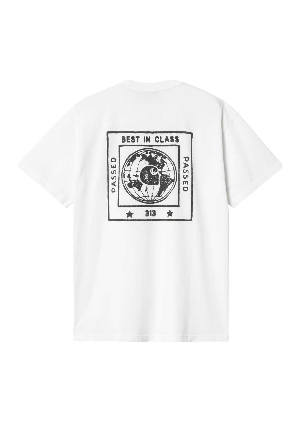 Carhartt WIP - S/S Stamp T-Shirt - White/Black Stone Washed - Hardpressed Print Studio Inc.