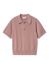 Carhartt WIP - W' S/S Norlina Polo Knit - Dusty Fuchsia