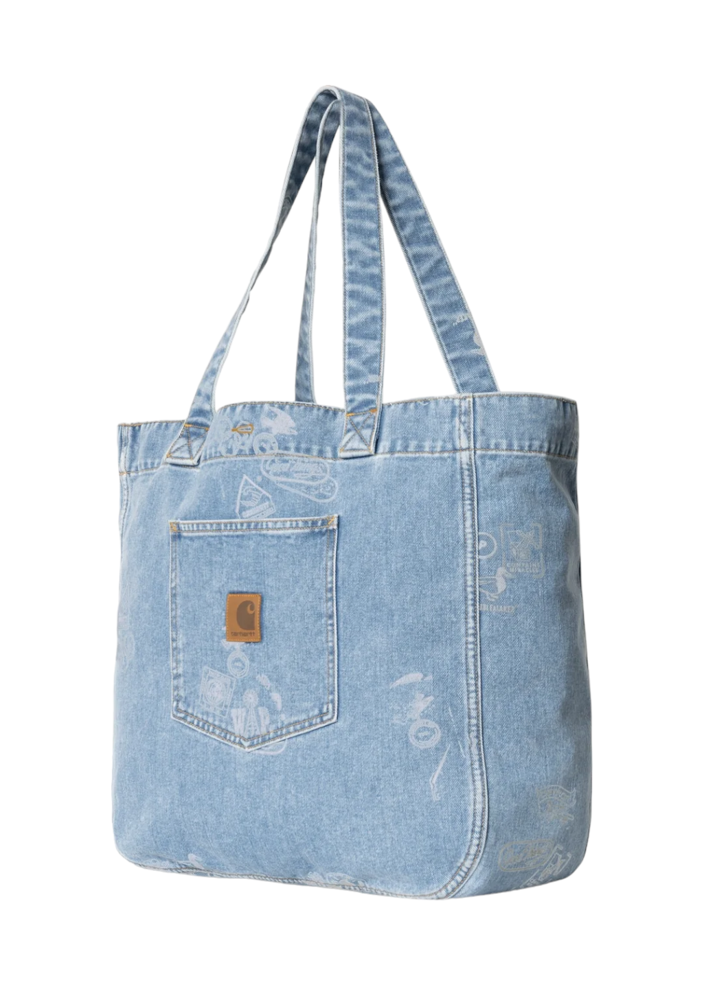 Carhartt WIP - Stamp Tote Bag - Blue Bleached - Hardpressed Print Studio Inc.