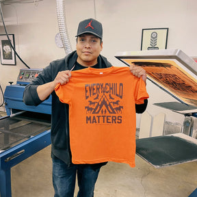 Every Child Matters Tee by Jarrod Cappo | Orange | Unisex and Ladies - Hardpressed Print Studio Inc.