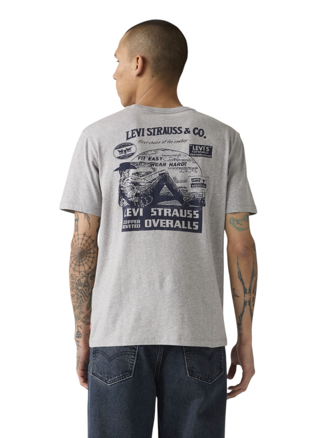 Levi's - Graphic Crewneck Tee - Fit Easy Poster Mid Tone Heather Grey