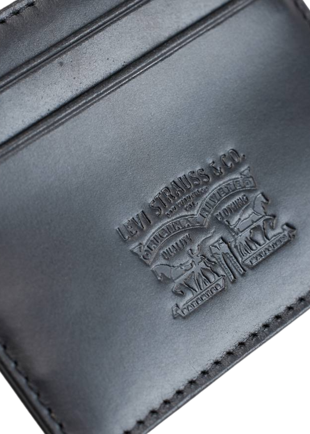Levi's - Leather Card Case - Caviar