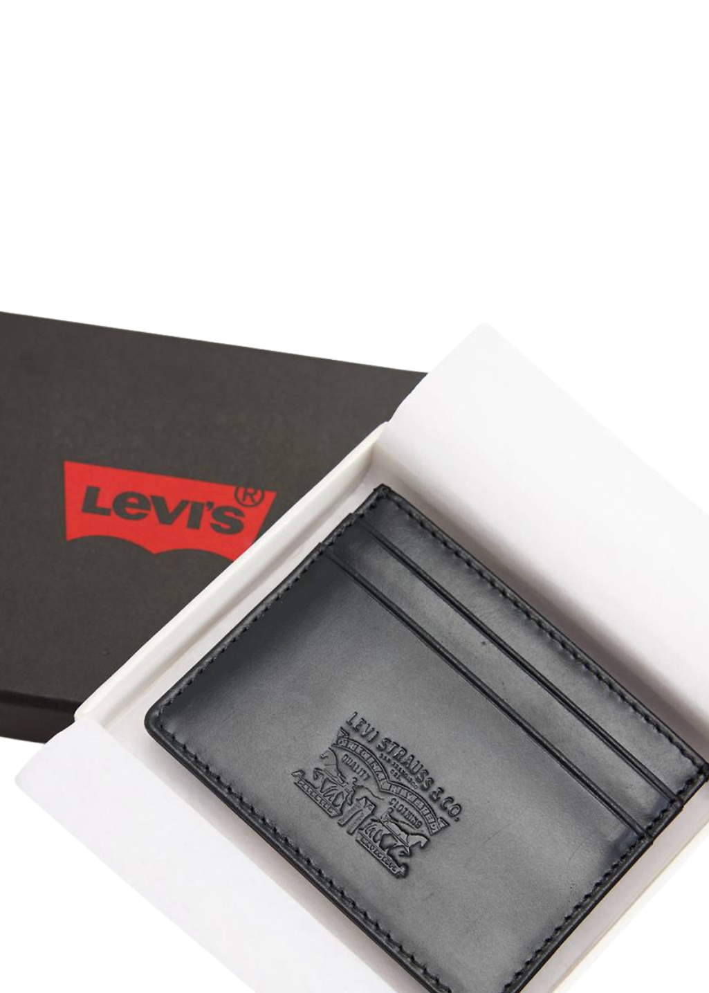 Levi's - Leather Card Case - Caviar