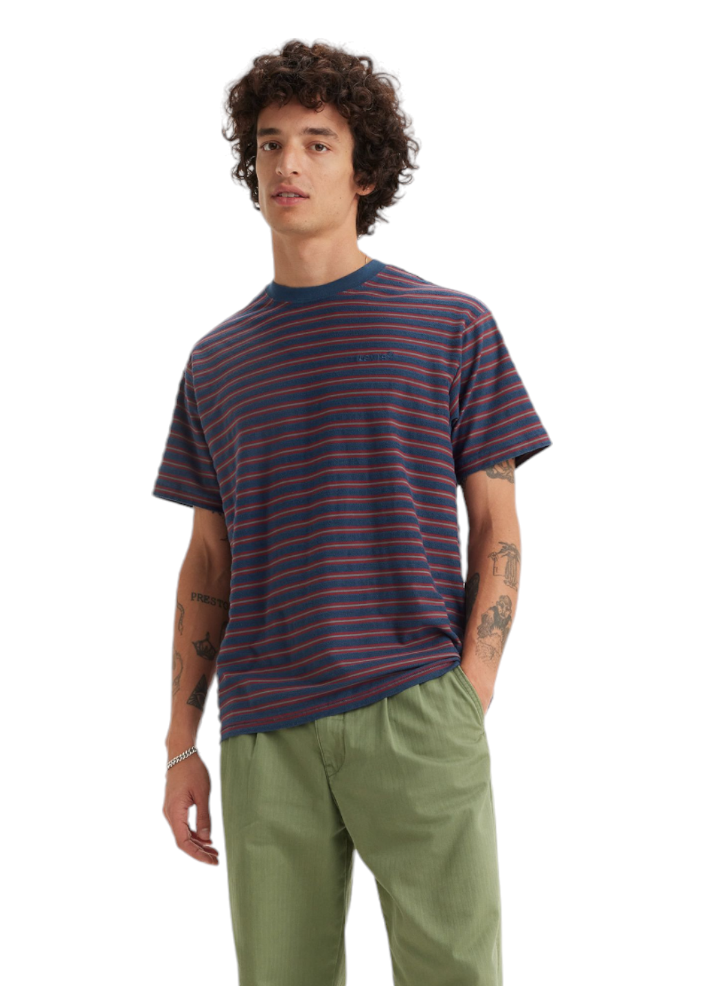 Levi's - Red Tab Vintage Tee - Miles Stripe Sargasso Sea