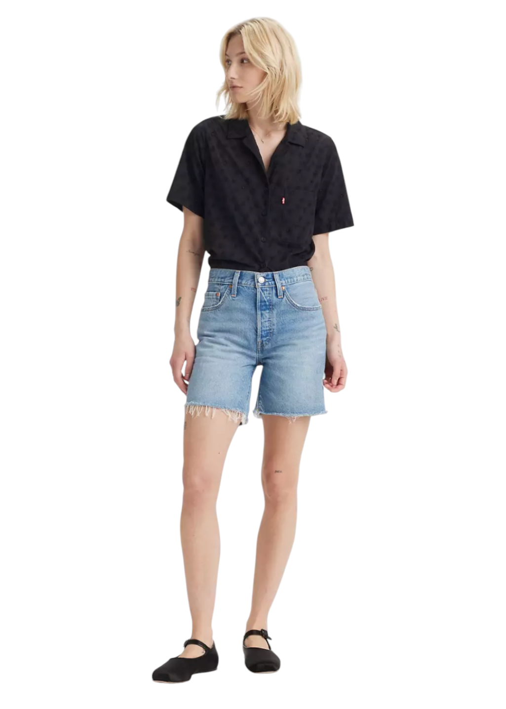 Levi's - 501® Mid Thigh Short - Fun Flare Lightweight