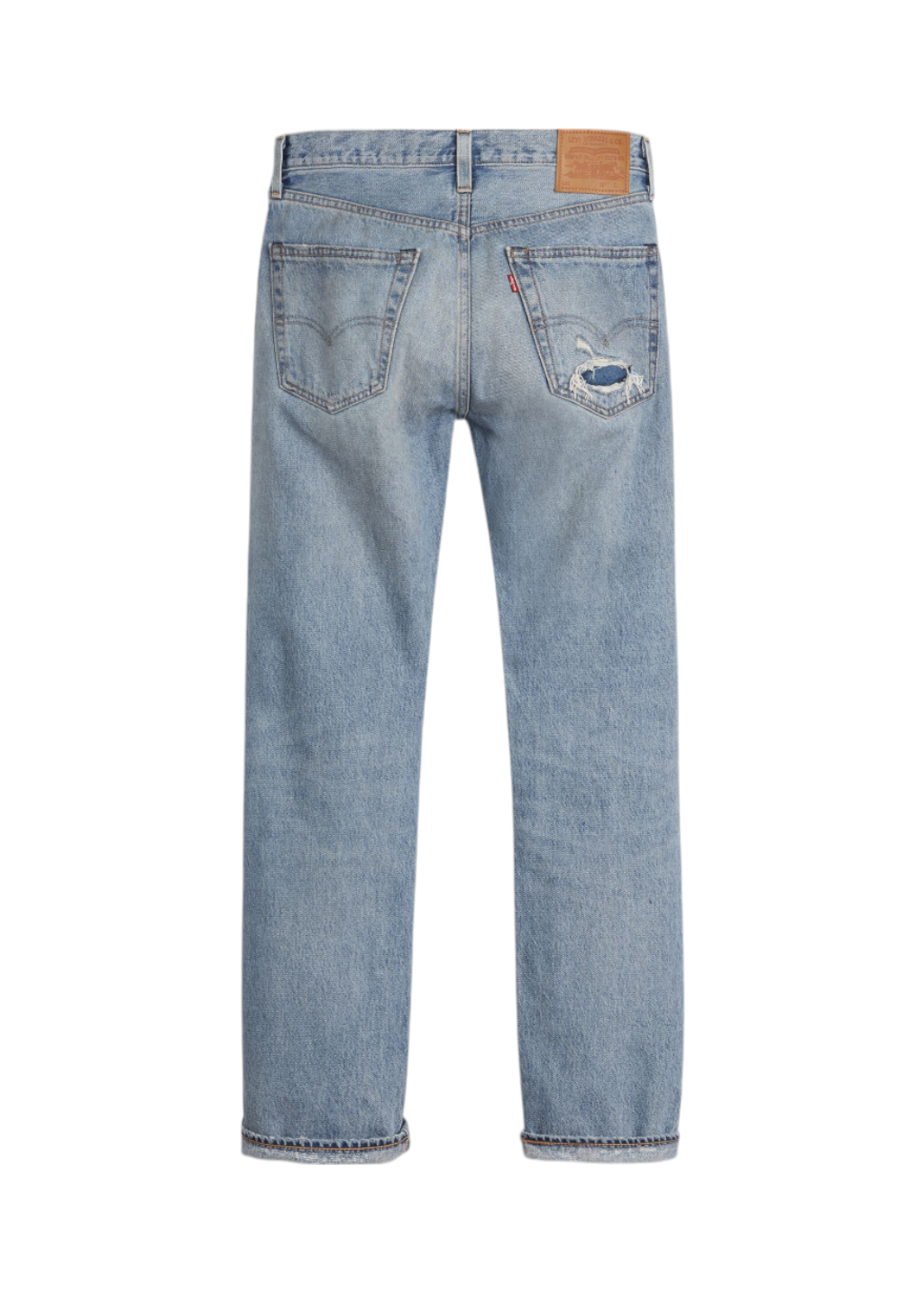 Levi's - 501® Original - Turquoise Rived Destruction Selvedge
