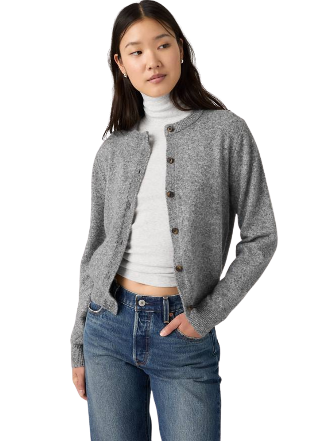 Levi's - Claire Cardigan - Dark Heather Gray Bros Bcvc38