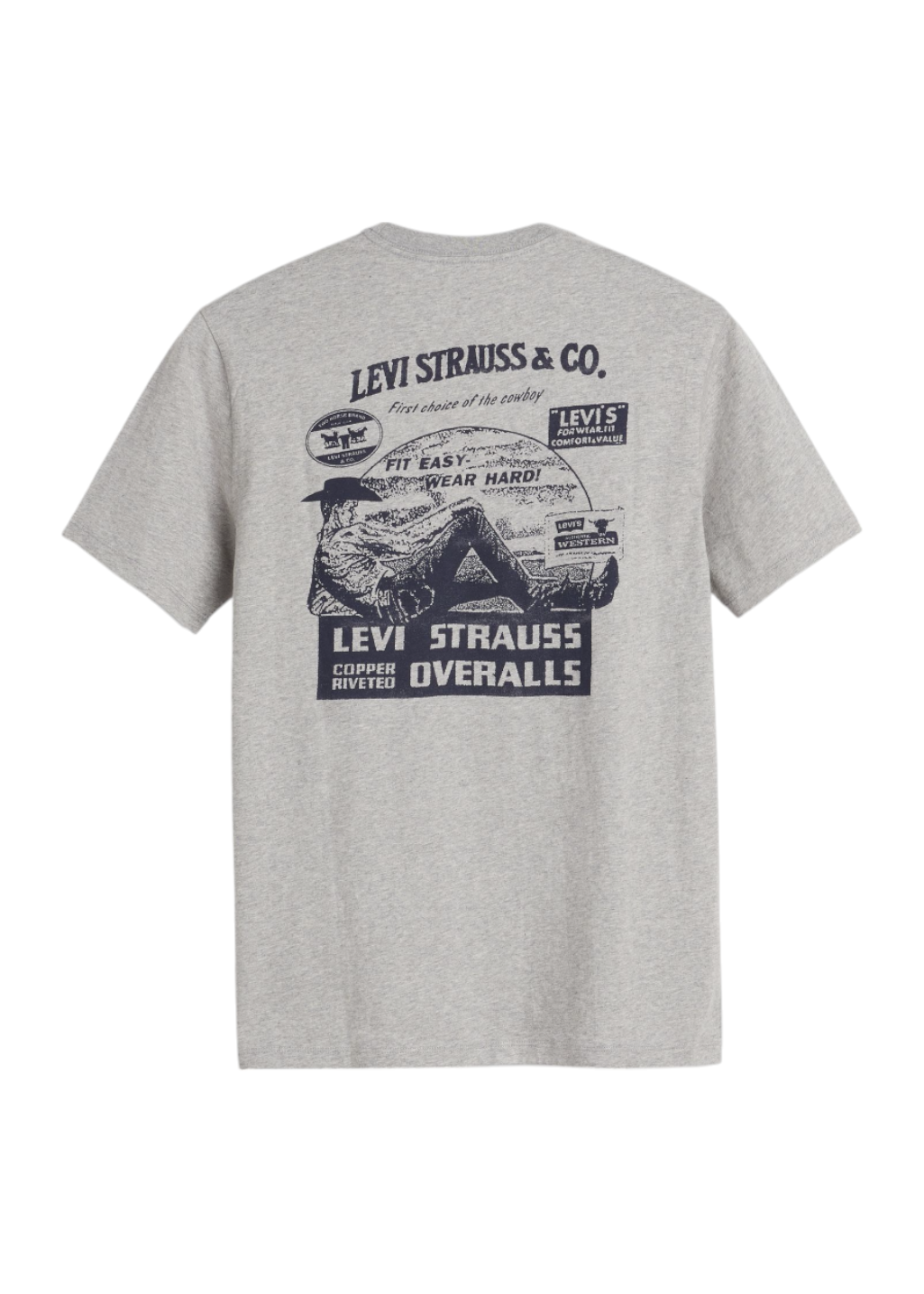 Levi's - Graphic Crewneck Tee - Fit Easy Poster Mid Tone Heather Grey
