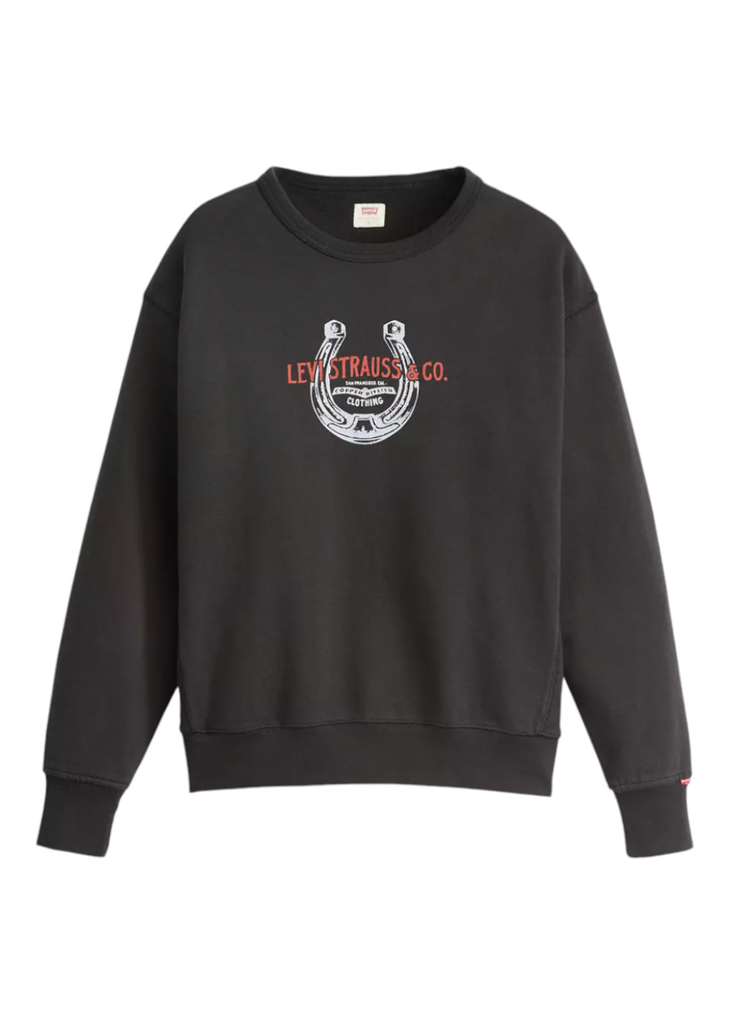 Levi s Graphic Heritage Crew Horseshoe Pirate Black Hardpressed Print Studio Inc