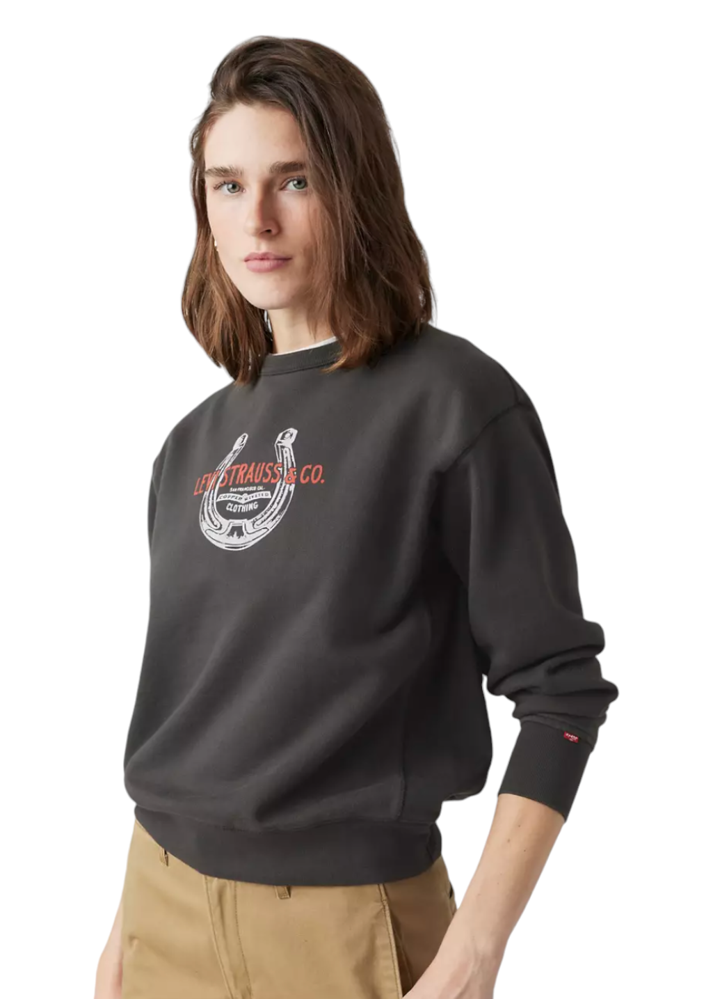 Levi s Graphic Heritage Crew Horseshoe Pirate Black Hardpressed Print Studio Inc