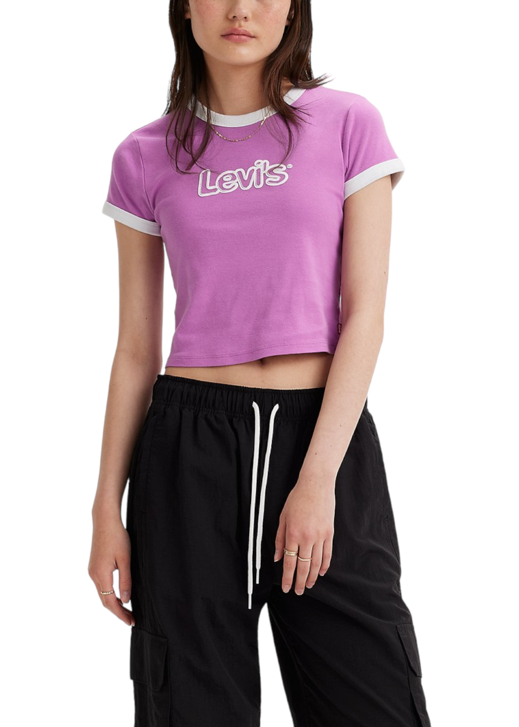 Levi s Graphic Ringer Mini Tee Iris Orchid Hardpressed Print Studio Inc