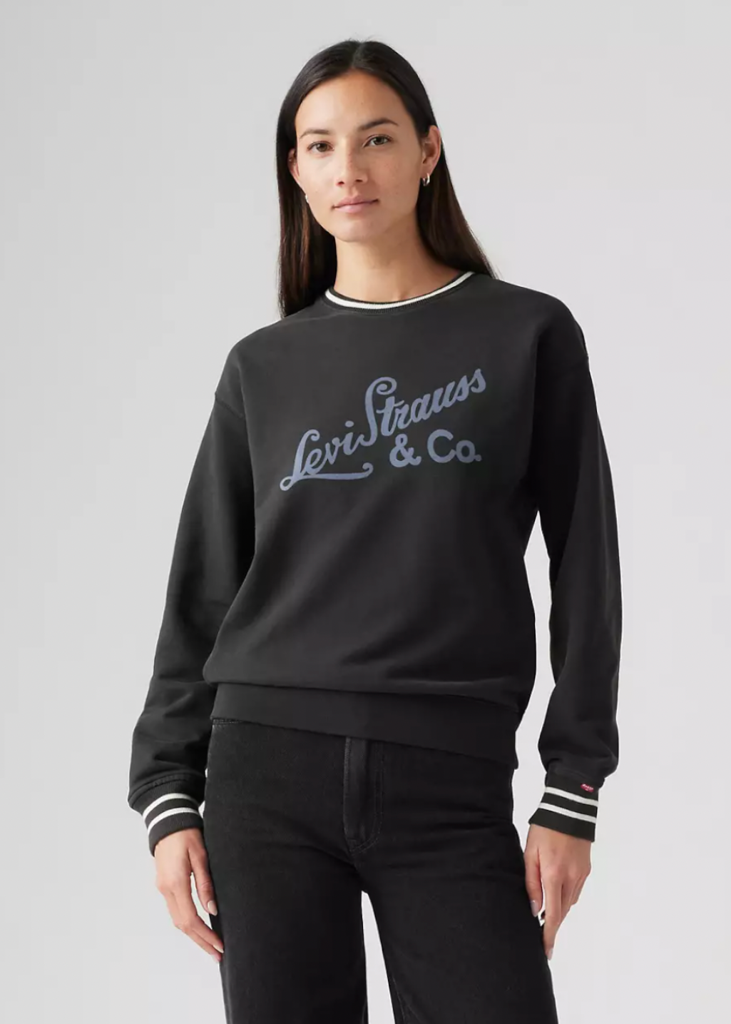 Levi's - GR Heritage Sport Crew - Archival Script Crew Pirate Black