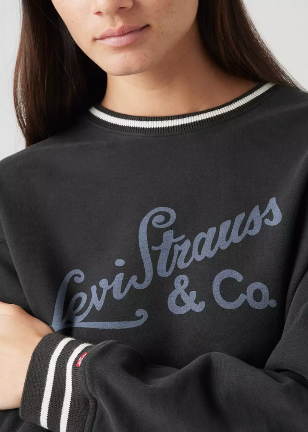 Levi's - GR Heritage Sport Crew - Archival Script Crew Pirate Black