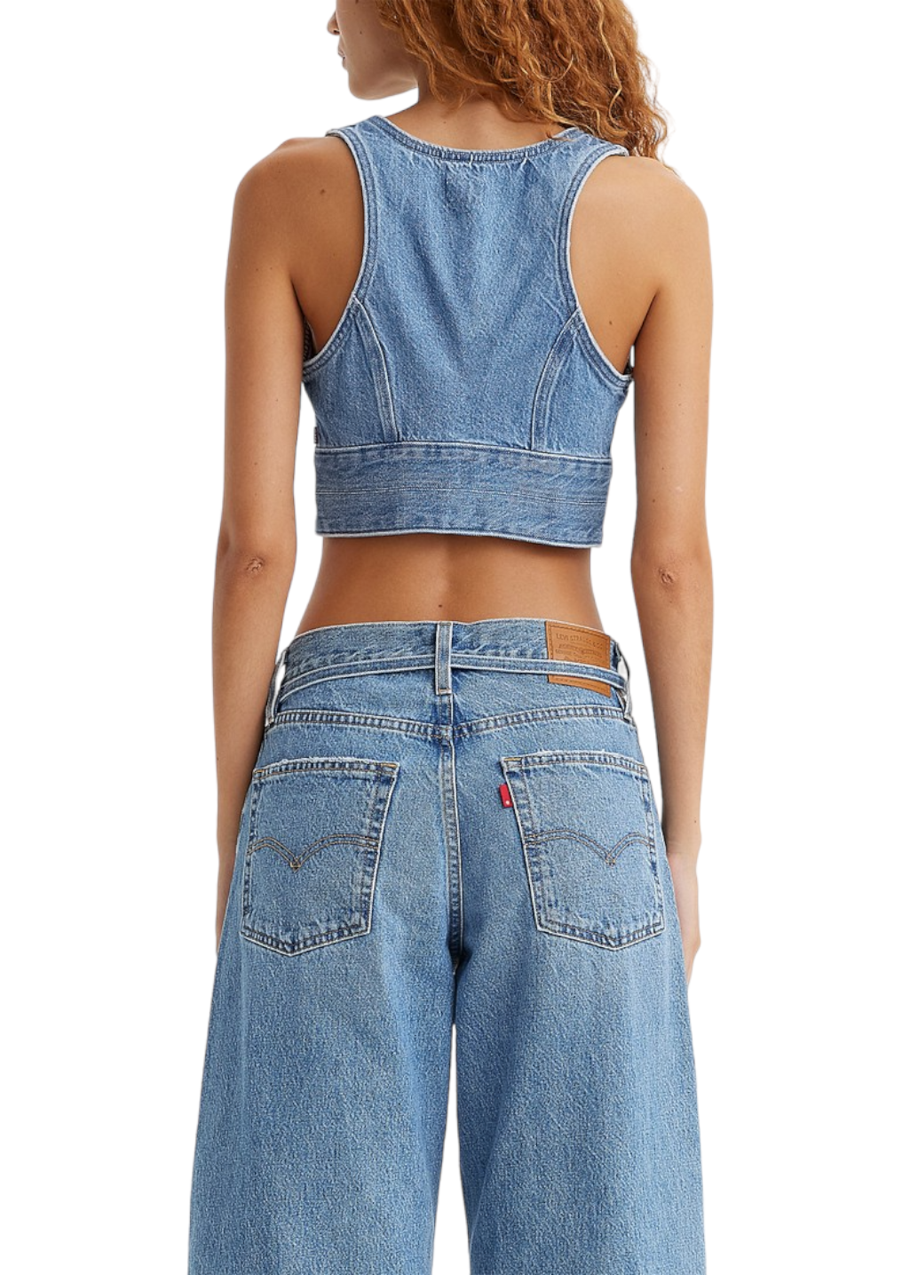 Levi's - Raine Denim Crop Top - Check Yourself - Hardpressed Print Studio Inc.