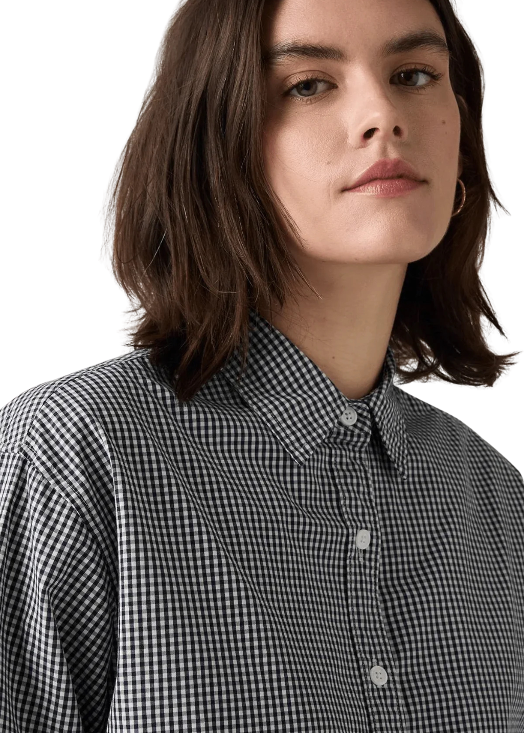 Levi's - Sully LS Shirt - Hedi Micro Gingham Oyster Gray