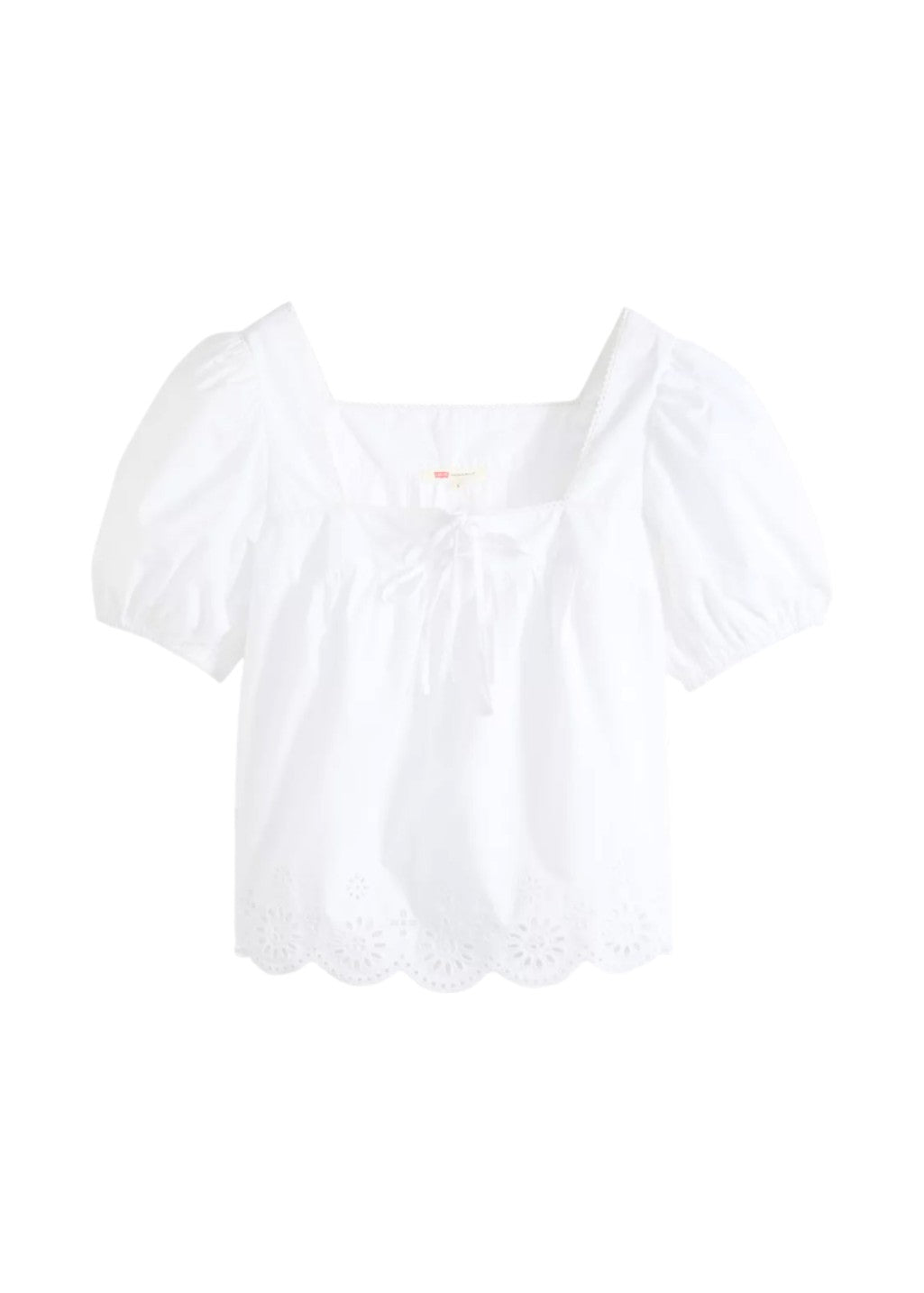 Levi's - Darling SS Cutwork Blouse - Bright White - Hardpressed Print Studio Inc.